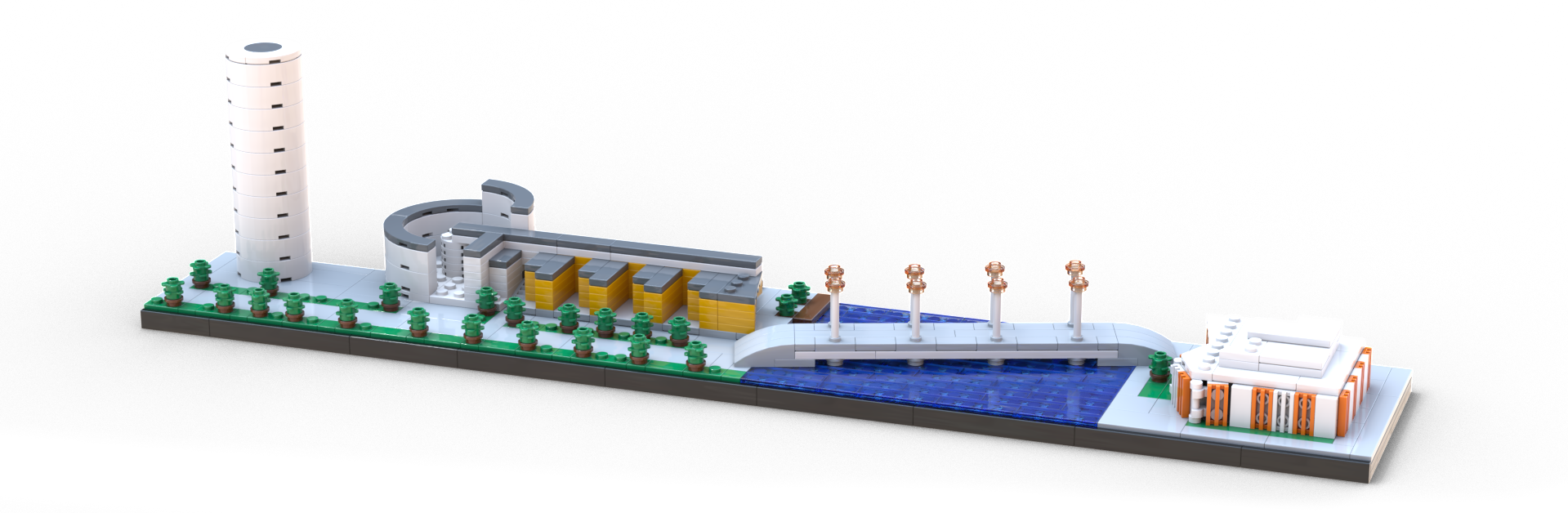 3D-rendering av Jönköping i LEGO.