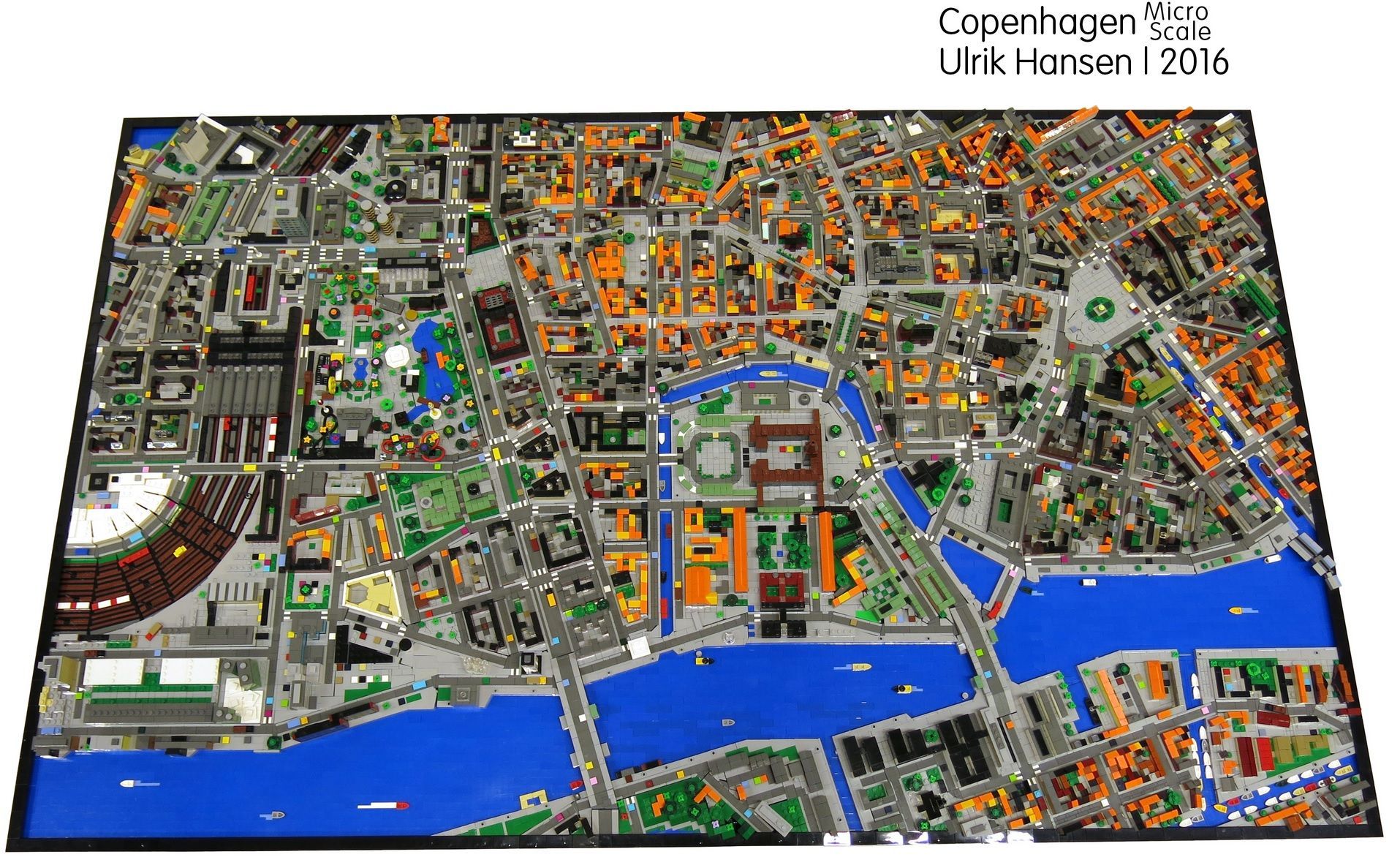 Bild på en legomodell av Köpenhamns innerstad