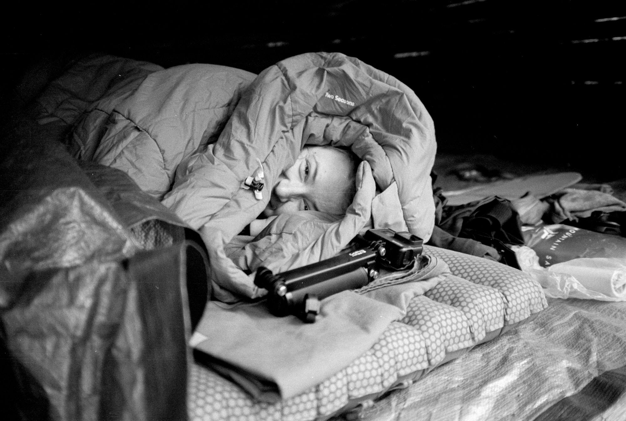 Josefine i en sovsäck