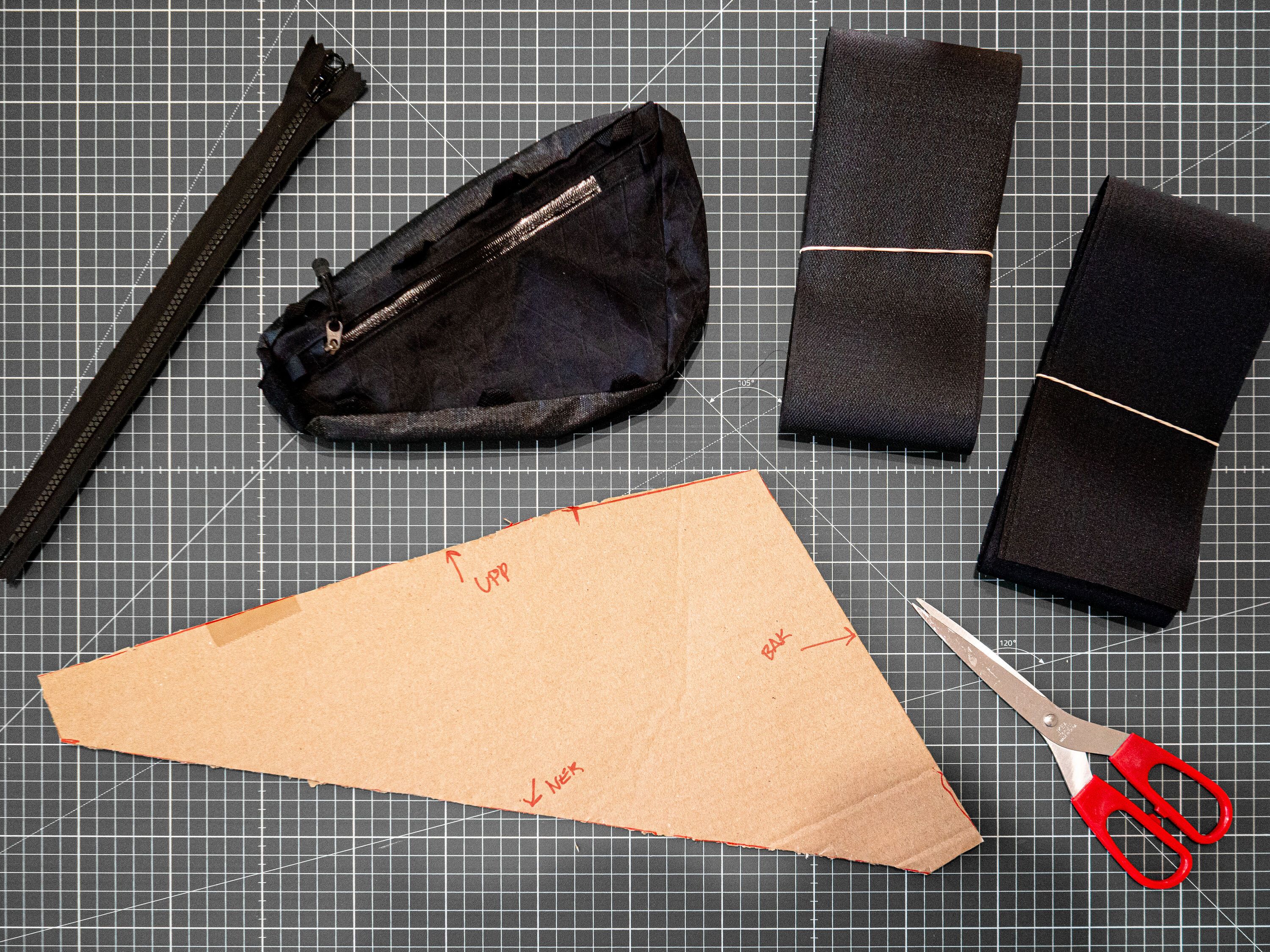 Bild på tyger och material för väsktillverkning